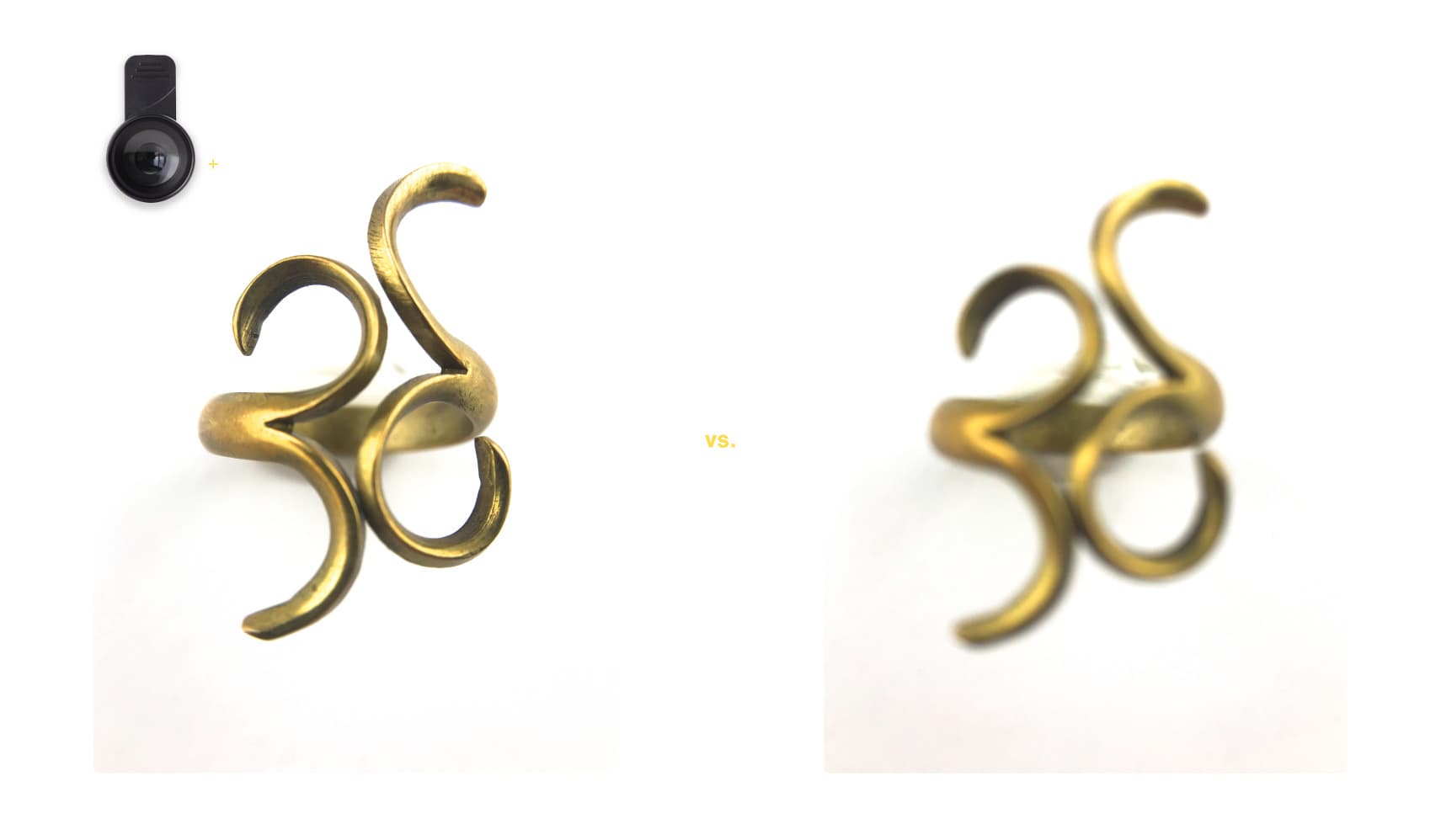 example of a photo taken with and without a macro iPhone lens