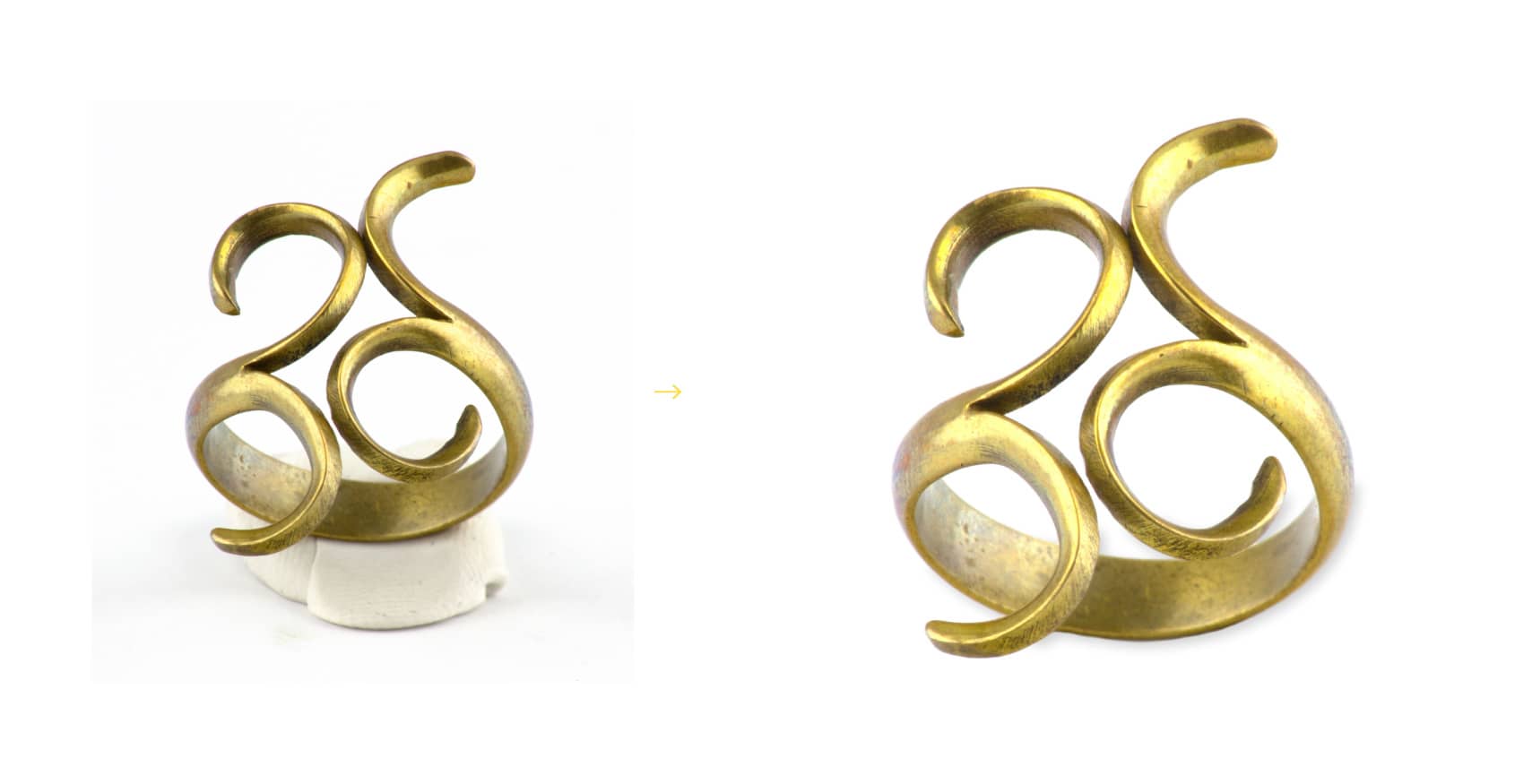 using sticky tack to stage a ring